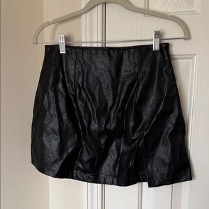 Vici Black Faux Leather Mini Skirt